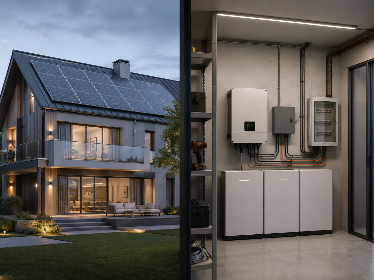 10 kW Hibrit Bataryalı Villa GES
